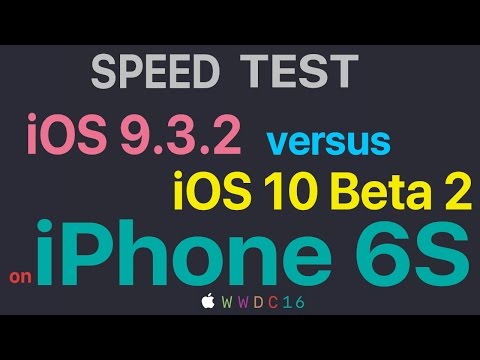 iPhone 6S : iOS 9.3.2 vs iOS 10 Beta 2 / Public Beta 1 Build 14A5297c Speed Test