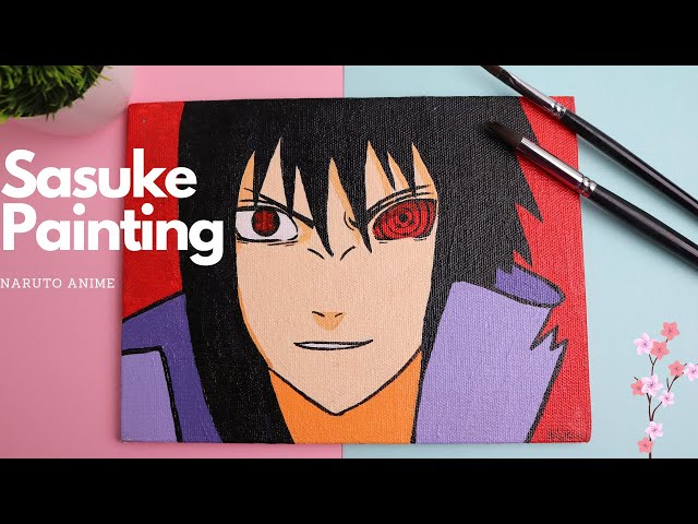 Diy pintura a óleo digital anime japonês sasuke kakashi por