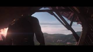 Avengers infinity war thanos happy on his farm.