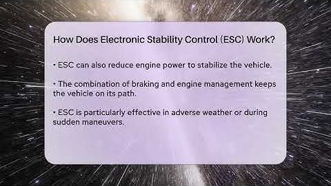 How Does Electronic Stability Control (ESC) Work? - Talking Tech Trends