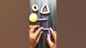 circle, square, heart triangle shape with clay, art for kids, art Clay #art #viral #clay #shorts