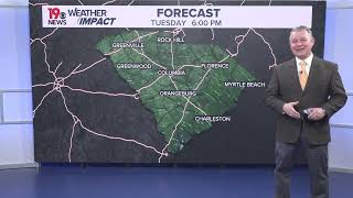 Daniel's Updated Tuesday South Carolina Weather Forecast