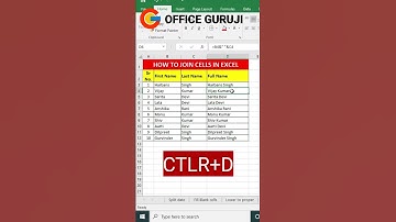 How to Join Two Cells in Excel | Concatenate Two Cells in Excel | #shorts