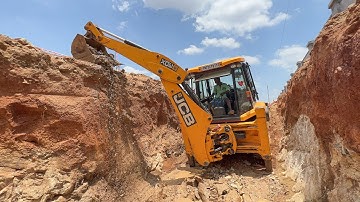 JCB 3DX Dig Pit Fuel Tank and Fuel Station Office Foundation Filling | jcb video