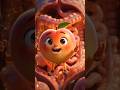 "3D Animated Peach Exploring the Digestive System!"#shorts#cartoon#3dcartoon