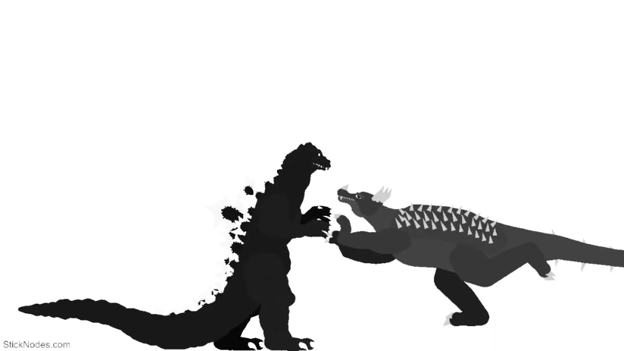 Godzilla 1955 vs Anguirus 1955 | Stick Nodes 