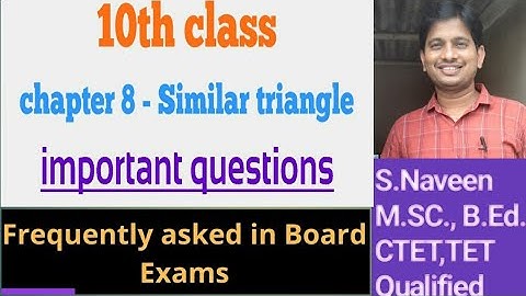 Similar triangle#ts #importantquestions #class10 #4marks #8marks #2marks