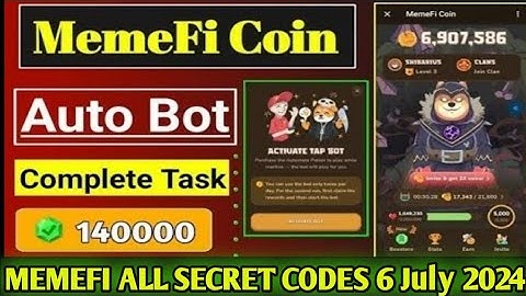 MEMEFI SECRET CODE ALL LEVEL | July 7, 2024 | #memefi #memefisecretcode #memefiairdrop
