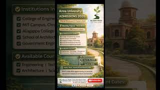 #AnnaUniversity #PhDAdmissions #MSResearch #HigherStudies #ResearchIndia #CareerGrowth #BloomPath