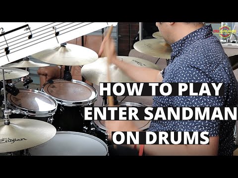How to play 'Enter Sandman' by Metallica on Drums - Drum Lesson