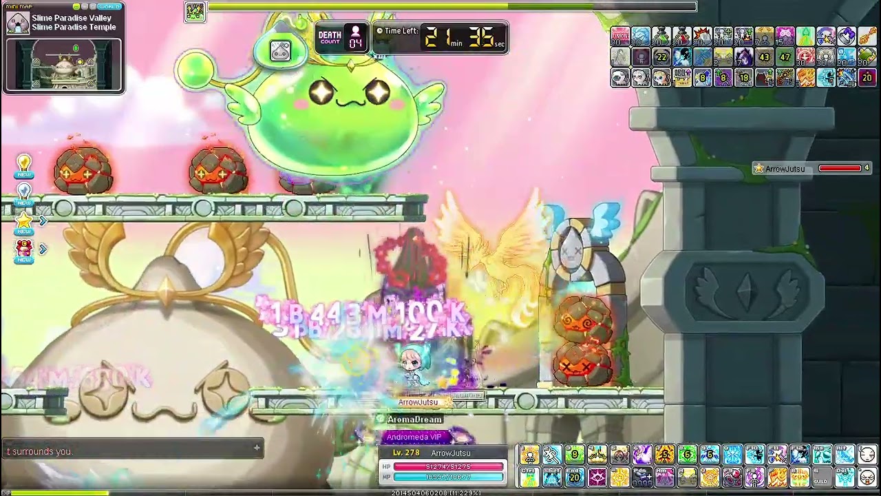 [MapleSEA Draco] Bowmaster Vs Chaos Slime (Post-Destiny/Remastered)