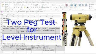 Two Peg or Collimation Test for Level Machine