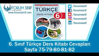 6. Sınıf Türkçe Ders Kitabı 75-79-80-81-82. Sayfa Cevapları Anka Yayınları Resimi
