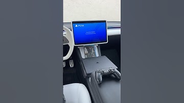 Sony PlayStation 4 startup in Tesla 🚙 #sony #asmr #playstation #tesla #gaming #ps4 #thelastofus
