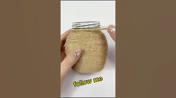 How To Decorate Glass Jar With Jute Rope And Flower Jute Flower Vase Tutorial Tutorial 
