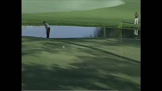1996 Masters. Greg Norman comes agonisingly close with his eagle chip on the 15th
