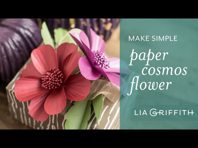 How To Make Paper Cosmos using Frosted Paper - Fall Flower Bouquet Series