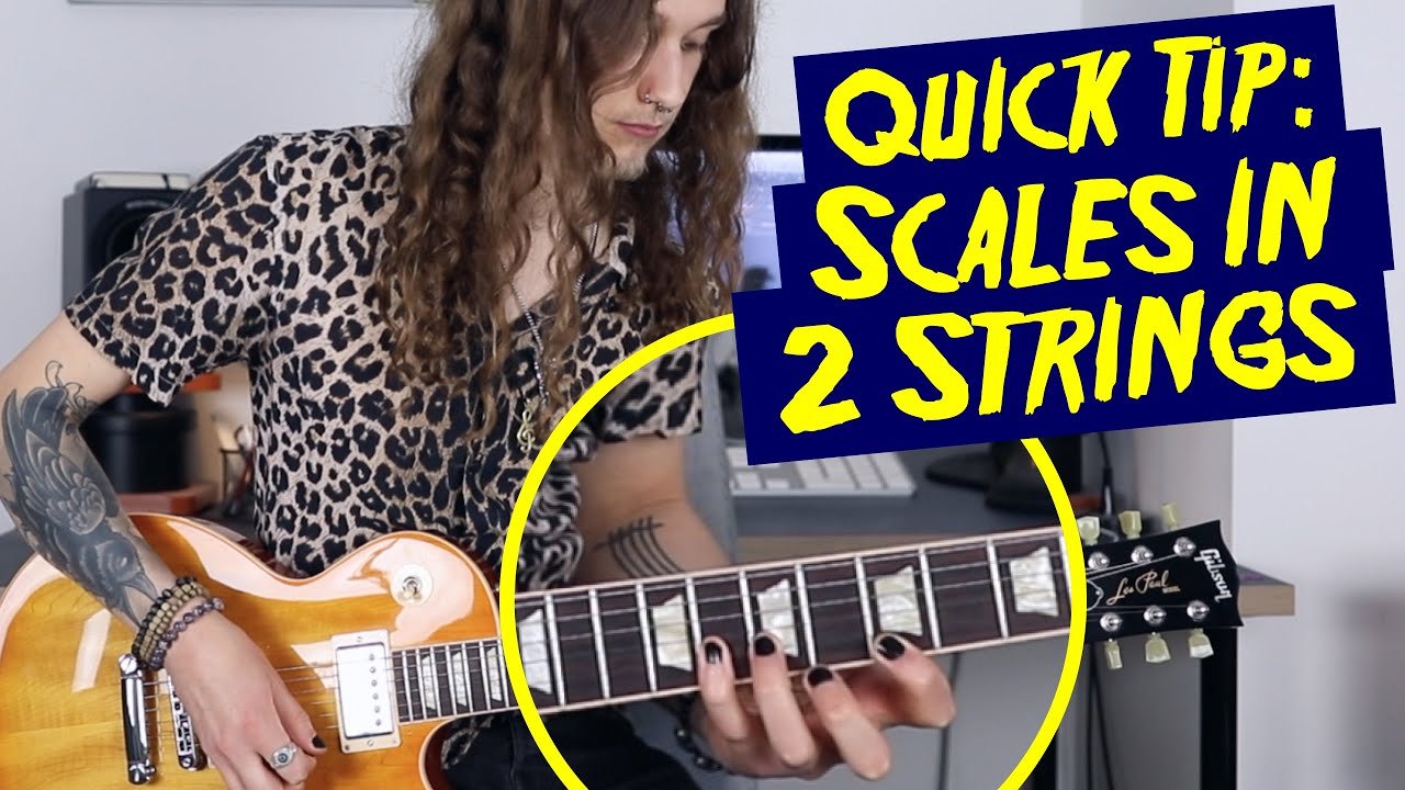 GET THE ROCK/METAL SOUND PLAYING SCALES IN 2 STRINGS - Pete & Vinnie 3-Minute Guitar Tips
