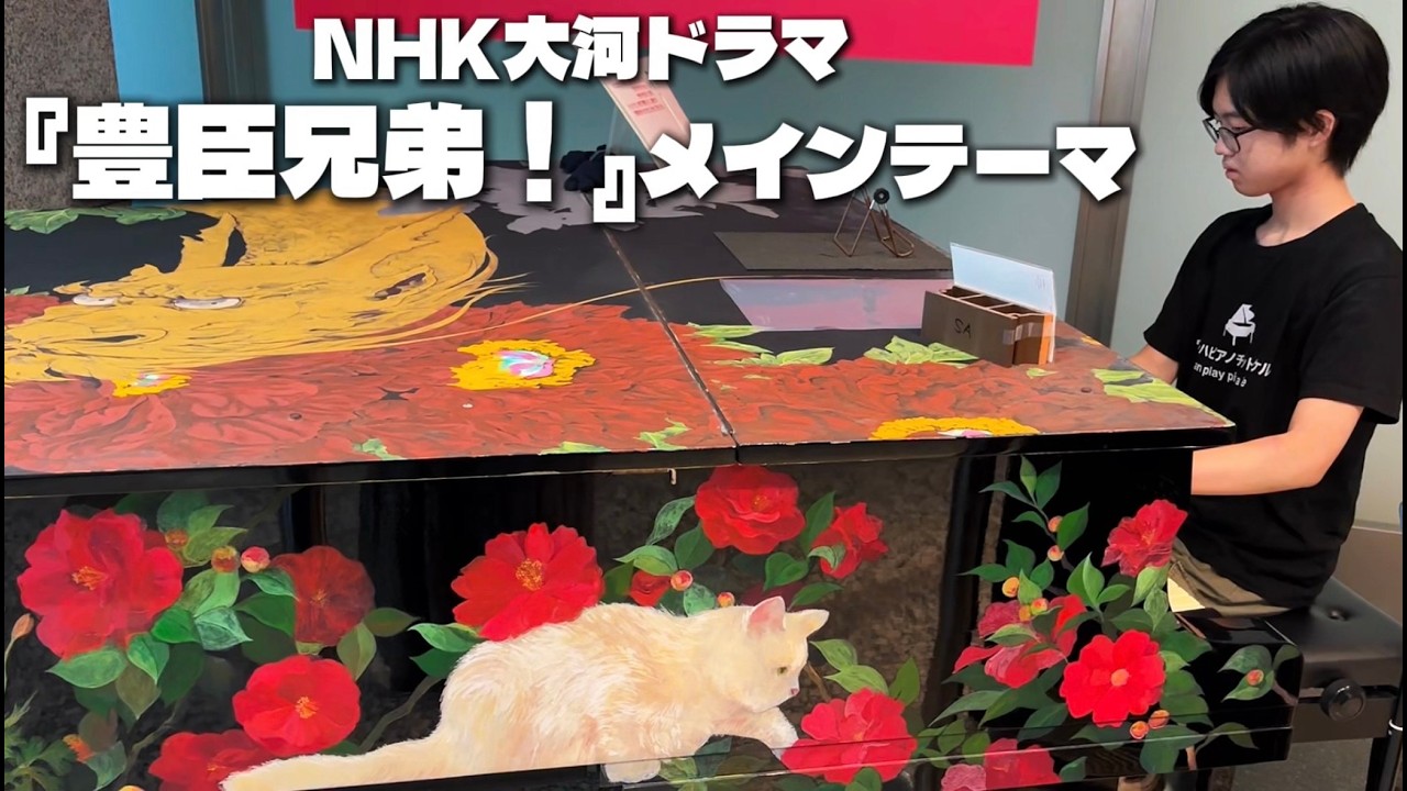 【ストリートピアノ】豊臣家の故郷愛知県で『豊臣兄弟！』メインテーマ弾いてみました