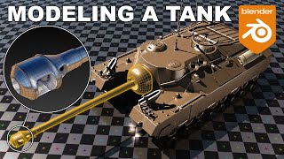 How to model a Tank in Blender | Gun & Muzzle Tutorial (Arijan)