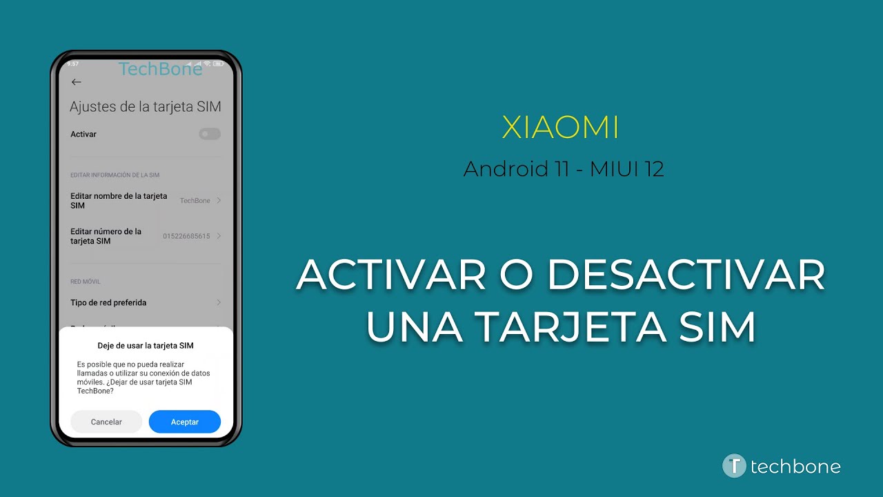 Activar o desactivar una Tarjeta SIM - Xiaomi [Android 11 - MIUI 12] -  YouTube