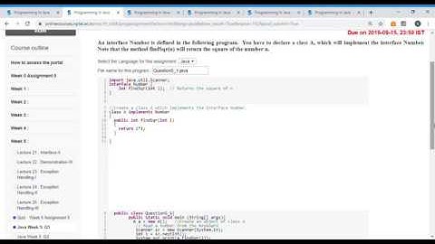 Programming In Java Unit 7  week 5   Q1