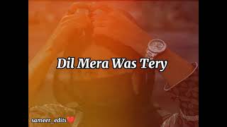 #Dil Mera Was Tery  Zalfa da gond landa to laia asa ta phra ra (Slowed+Reverb) new song viral video