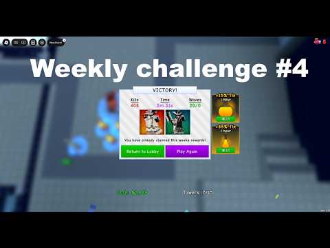 How to beat the weekly challenge #4 in Retro tower defense solo