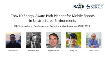 Conv1D Energy-Aware Path Planner for Mobile Robots in Unstructured Environments
