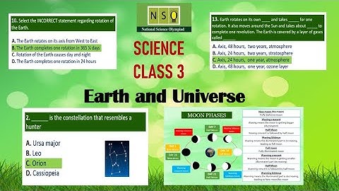 Science Olympiad for class 3 - Earth and Universe