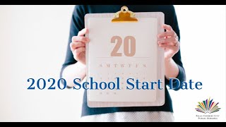 2020 School Calendar Update