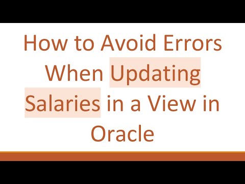 How to Avoid Errors When Updating Salaries in a View in Oracle