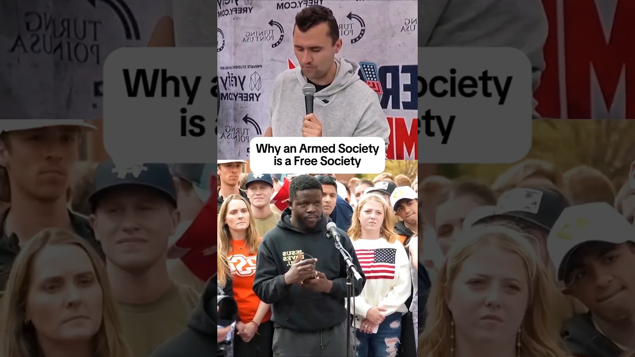 Why an Armed Society is a Free Society #charliekirk #debate