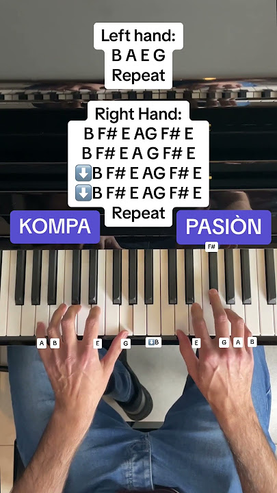 kompa pasión - Frozy (Easy Piano Tutorial With Letter Notes)