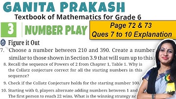 Number Play - Class 6 Maths Chapter 3 Ganita Prakash | Page 72 & 73 Figure it out Ques 7 to 10