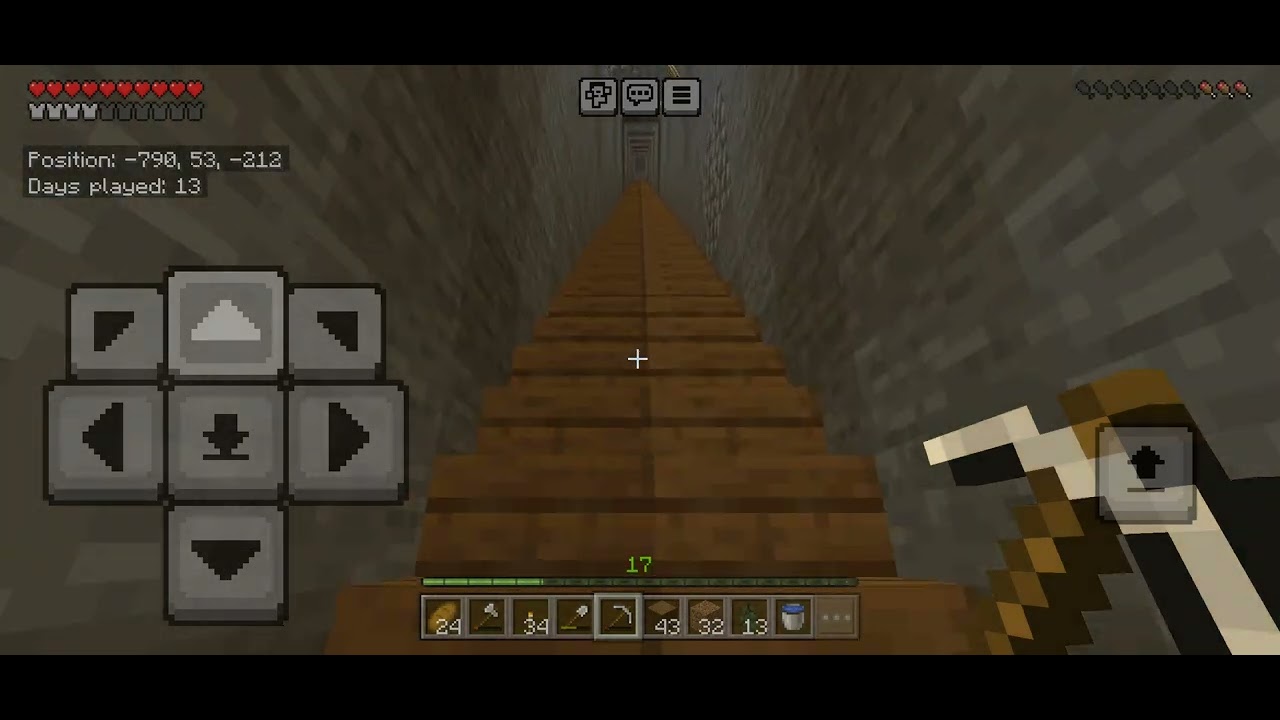 Minecraft No Cuts / No Commentary - Day 14 & 15 - Stairs to the Mine