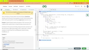 ✨CamelCase Pattern Matching✨GFG POTD✨29 May 2023✨Solution & Explanation