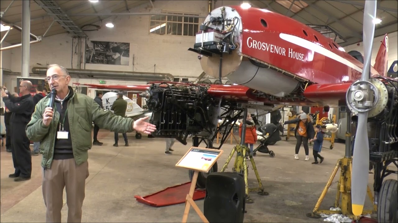 SHUTTLEWORTH COLLECTION, Engineering Open Workshop 2024. 1934 de Havilland DH88 Comet. 24/02/2024