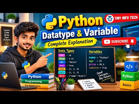 Python Data Types & Variables Explained in Tamil  | Python Full Course for Beginners| Tiny Info Tech