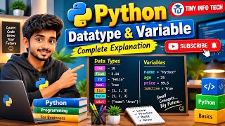 Python Data Types & Variables Explained in Tamil  | Python Full Course for Beginners| Tiny Info Tech