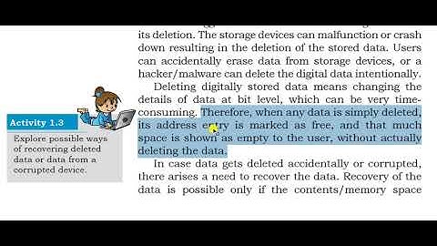 Data Capturing, Storage, Retrieval, Deletion and Recovery