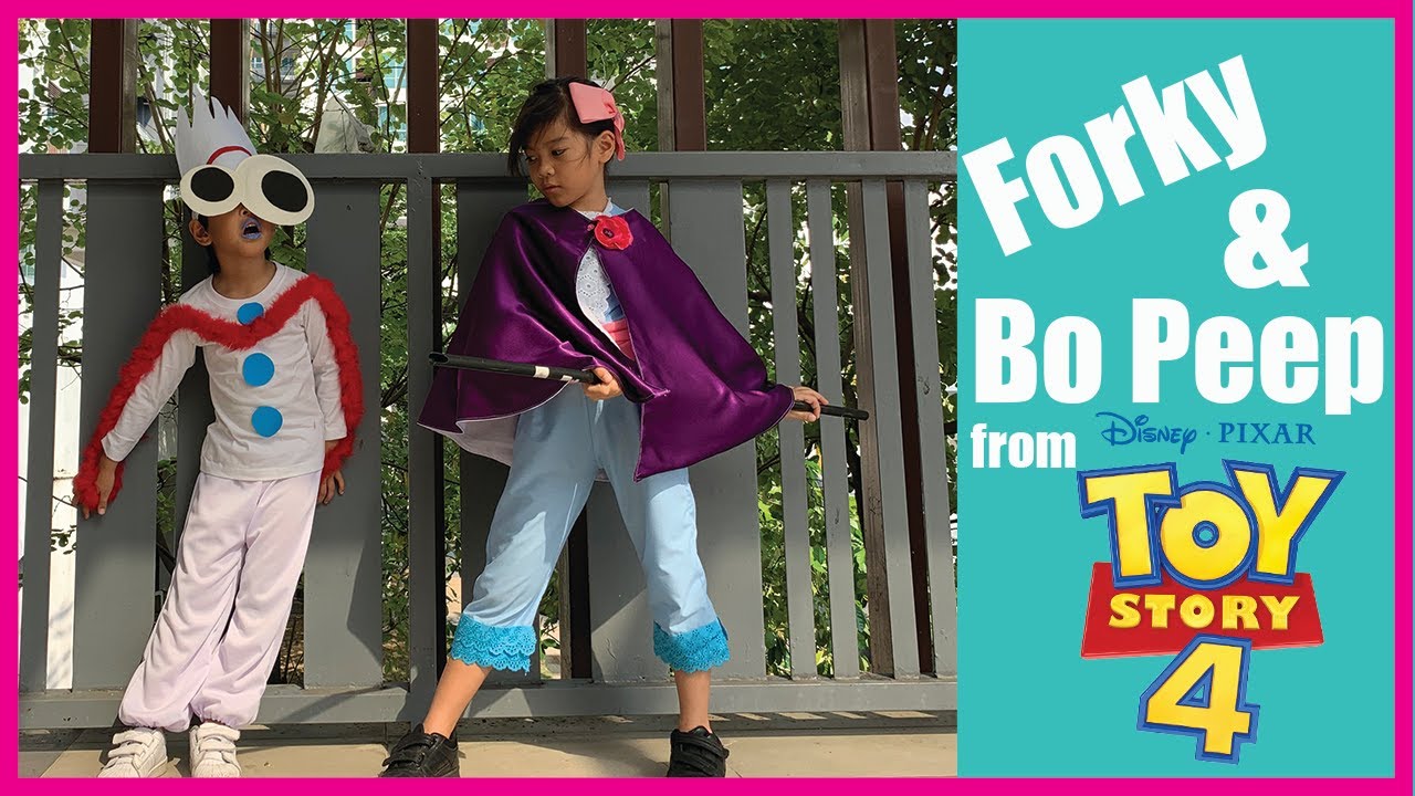 DRESS UP | FORKY AND BO PEEP from Toy Story 4! Halloween costume ideas ...