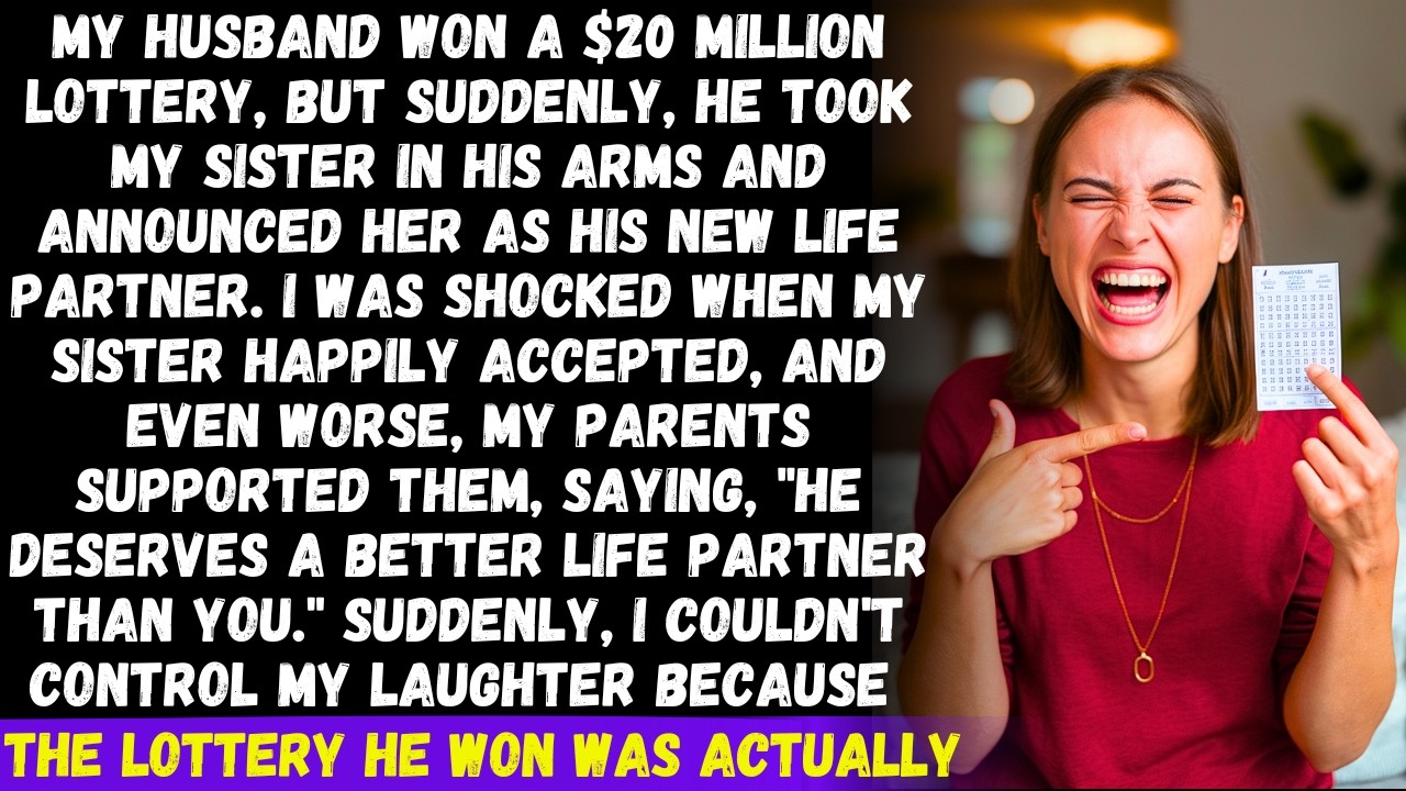 My husband won a $20 million lottery but suddenly, he took my sister in his arms and proposed to her