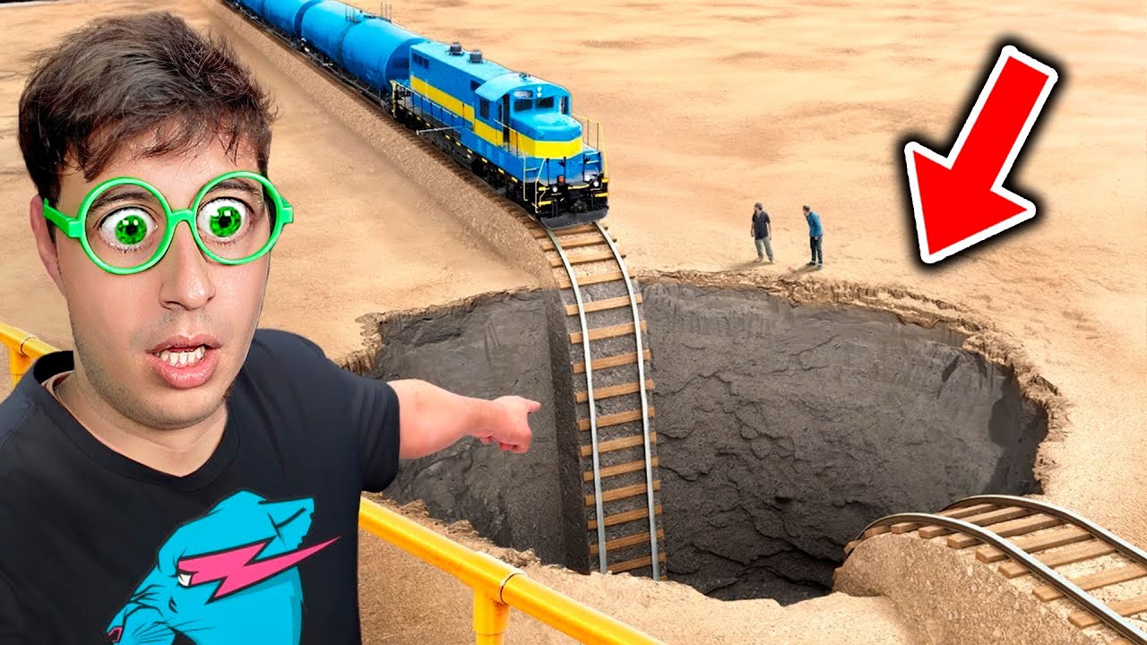 ⁣Tren vs Fosa Gigante 🚂🔥 (Reacción a MrBeast)