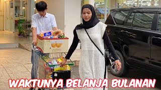 Belanja bulanan di super market dekat rumah