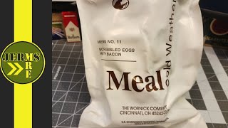 2018 US Meal Cold Weather (MCW) Menu 11 Scrambled Eggs With Bacon