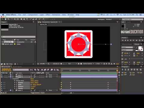 After Effects basics Part 4_2 Multiple Layer Keyframe properties animation