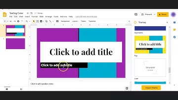 Quick Explanation: Changing Background Color Using a Theme Google Slides
