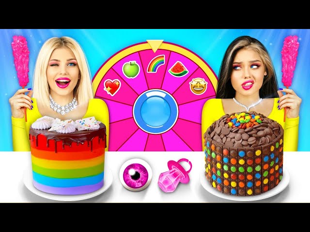 Rich VS Broke Cake Decorating Challenge!  Cooking Sweet 24 Hour u0026 Extreme Mystery Wheel class=