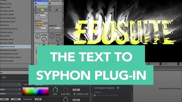 EboSuite Quick-tip - The eText2Syphon plug-in